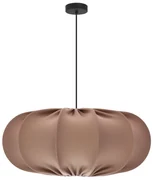 Brązowa lampa wisząca z tekstylnym kloszem ø 52 cm Cafee – Candellux Lighting