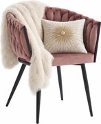 Ciemnoróżowe stylowe krzesło do salonu E6-Z31