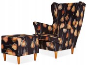 Fotel Uszak z podnóżkiem do lokalu baru pabu