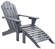 Szary drewniany fotel ogrodowy N8-S59