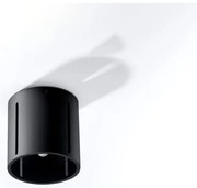 Czarna lampa sufitowa z metalowym kloszem Vulco – Nice Lamps