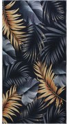 Chodnik w ciemnoniebiesko-złotym kolorze odpowiedni do prania 80x200 cm Midnight Leaves – Vitaus
