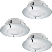 Eglo 95822 - ZESTAW 3x wpuszczanych opraw sufitowych PINEDA LED/4,9W/230V