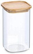 Słoik z pokrywką bambusa, 1400 ml, 11 x 11 x 17,7 cm