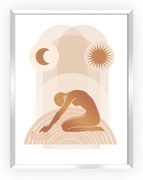 Obraz Yoga Figures II 30x40cm copper