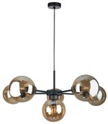 Żyrandol na lince KALIOPE II 6xE14/50W/230V czarny/dymny beżowy