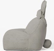 Pufa ze sztruksu w szarym uniwersalnym kolorze FUNNY BUNNY