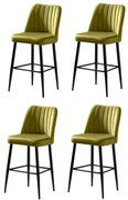Zestaw krzeseł barowych Vento Green and Black, 4 szt., 4 szt.