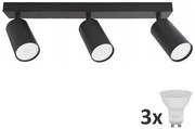 LED Oświetlenie punktowe ANGIE 3xGU10/6W/230V czarne