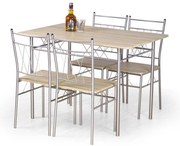 Zestaw jadalniany FAUST metal/dąb sonoma