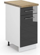 Szafka dolna do kuchni antracyt wysoki połysk 40x60x82 fame-line