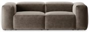 Brązowa sofa 224 cm Bergamo – Cosmopolitan Design