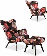 Fotel skandynawski Luna z podnóżkiem Family Meble