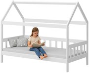 Białe sosnowe łóżko domek dla dziecka G9-Z69