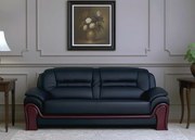 Skórzana kanapa gabinetowa 3-osobowa Palladio, wykonana ze skóry naturalnej, do wyboru kolor brązowy, czarny i kremowy. Wygodna sofa do biura. Klasyczny stylowy design. Meble gabinetowe Prestige.