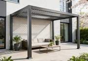 Nowoczesny pawilon tarasowy PALERMO aluminium szary