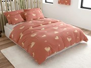 PrzytulneMieszkanie.pl PrzytulneMieszkanie.pl Pościel z mikrofibry ORANGE HEART, różowa Rozmiar pościeli: 70 x 90 cm | 140 x 220 cm