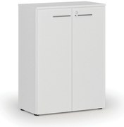 Szafa biurowa z drzwiami PRIMO WHITE, 800 x 420 x 1087 mm, biały