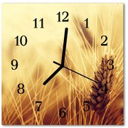 Zegar szklany kwadratowy Zboża