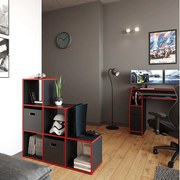 Półka na schody czarny/czerwony 107.2x29x107.8