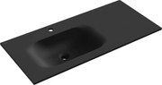 Mexen Vela umywalka wpuszczana w blat lewa 101 x 46,5 cm, czarna mat - 25231071L