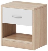 Szafka nocna NED dąb sonoma/biały