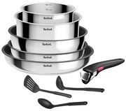 Tefal - Zestaw naczyń 9 elementów INGENIO COOK ze stali nierdzewnej