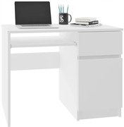 Białe biurko z szufladą i szafką Z6-K49