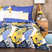 4Home Pościel bawełniana Blue rose,, 160 x 200 cm, 70 x 80 cm