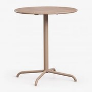 Okrągły Stół Ogrodowy Ø65 Cm Ze Stali I Drewna Akacjowego Tilda Moka Brown - Sklum