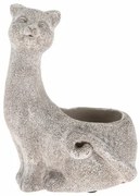 Doniczka betonowa Kot, szary, 16,5 x 22 x 13,5 cm