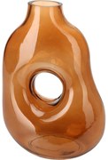 Wazon łezka do suchych traw, ciemne szkło, 25 cm
