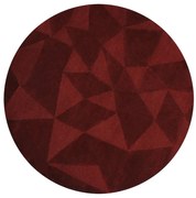 Bordowy wełniany okrągły dywan tkany ręcznie ø 160 cm Shard Red – Flair Rugs
