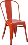 Zestaw 2 Składanych Krzeseł Do Jadalni Lix Czerwonawo-pomarańczowy - Sklum