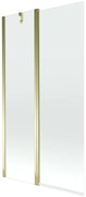 Mexen Flip parawan nawannowy 2-skrzydłowy 100 x 150 cm, transparent, złoty - 894-100-101-50-00