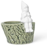 Świąteczny świecznik z porcelany i kamionki Kähler Design Christmas Tales, dł. 8,5 cm