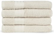 Beżowe bawełniane ręczniki frotte zestaw 4 szt. 50x100 cm – Good Morning