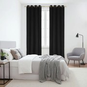 Zasłona gotowa welurowa na przelotkach 140x250 CZARNA velvet Virella