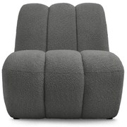 Ciemnoszary fotel z materiału bouclé Janissaire – Bobochic Paris