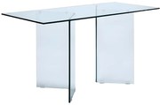 Biurko CLARISSA – szkło hartowane – kolor transparentny