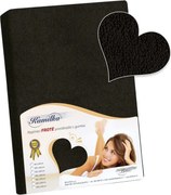 Bellatex prześcieradło frotte czarny, 200 x 220 cm