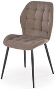 Popielate nowoczesne krzesło tapicerowane P4-Z10