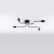 Żyrandol VECTOR 4 czarny SOLLUX  LIGHTING