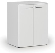 Szafa biurowa z drzwiami PRIMO WHITE, 2 półki, 800 x 640 x 1027 mm, biały