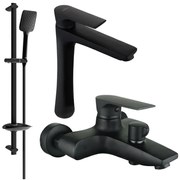 Mexen Axel DF62 zestaw wannowy, czarny - 73813DF62-70