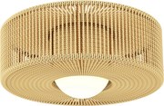 HOMCOM Lampa sufitowa, wisząca lampa boho z oprawką G9 LED, abażur ze sznurka konopnego okrągły