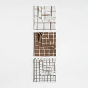 Zestaw 3 Ściereczek Kuchennych Z Bawełny Dacost Brązowy - Sklum