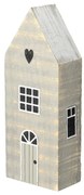 Dekoracja Snow House 19cm white grey