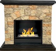 Kominek bioetanolowy Belluno, stojący biokominek, imitacja kamienia, dł. 105xgł. 38xwys. 100