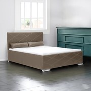 Łóżko tapicerowane z pojemnikiem TRE 120x200 cm Beżowy